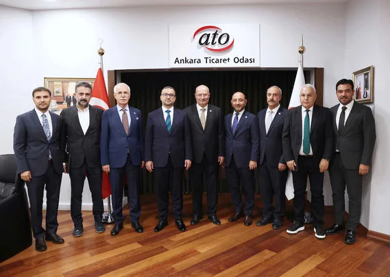 ATO BAŞKANI BARAN VE YÖNETİM KURULU ÜYELERİ, MERKEZ BANKASI BAŞKANI KARAHAN İLE BİR ARAYA GELDİ.