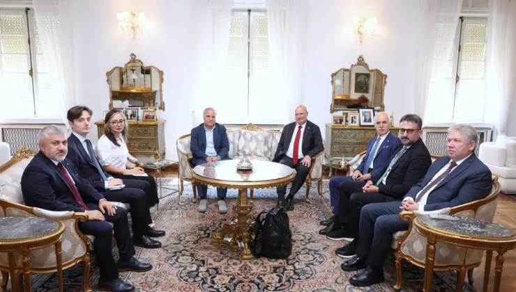 ATO BAŞKANI BARAN, BERABERİNDEKİ ATO HEYETİ İLE İTALYA BÜYÜKELÇİSİ MARRAPODİ’Yİ ZİYARET ETTİ…