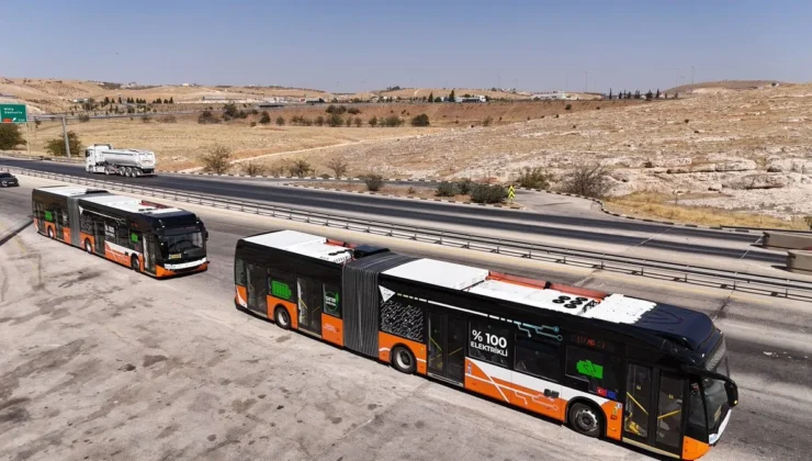 GAZİANTEP’İN ELEKTRİKLİ OTOBÜSLERİ HİZMET İÇİN ŞEHRE GİRİŞ YAPTI