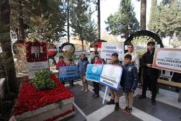 MERİNOS ONURSAL BAŞKANI MERHUM MEHMET ERDEMOĞLU MEZARI BAŞINDA ANILDI.