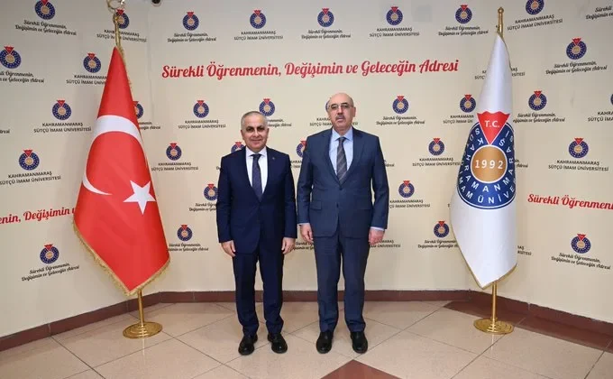 REKTÖR DOĞAN’DAN KSÜ REKTÖRÜ AK’A HAYIRLI OLSUN ZİYARETİ