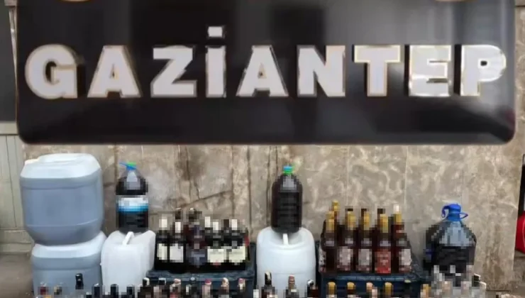 Gaziantep’te kaçak alkol operasyonu: 2 gözaltı