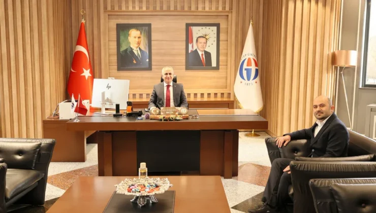 REKTÖR DOĞAN, TÜBİTAK 1001 PROJESİNİN YÜRÜTÜCÜSÜ DOÇ. DR. KARACAN’I KABUL ETTİ
