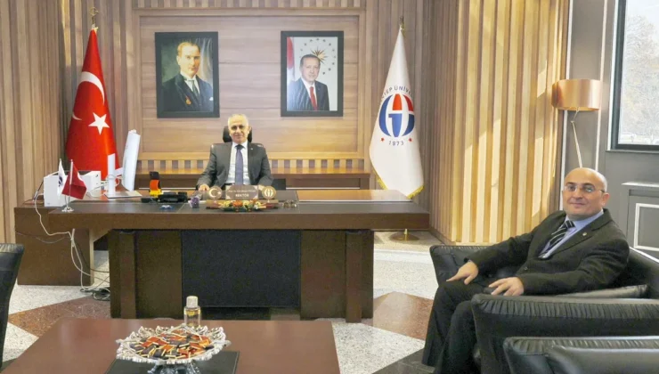 REKTÖR PROF. DR. DOĞAN, TÜBİTAK 1002 DESTEKLİ PROJE YÜRÜTÜCÜSÜ ÖZBAY’I KABUL ETTİ