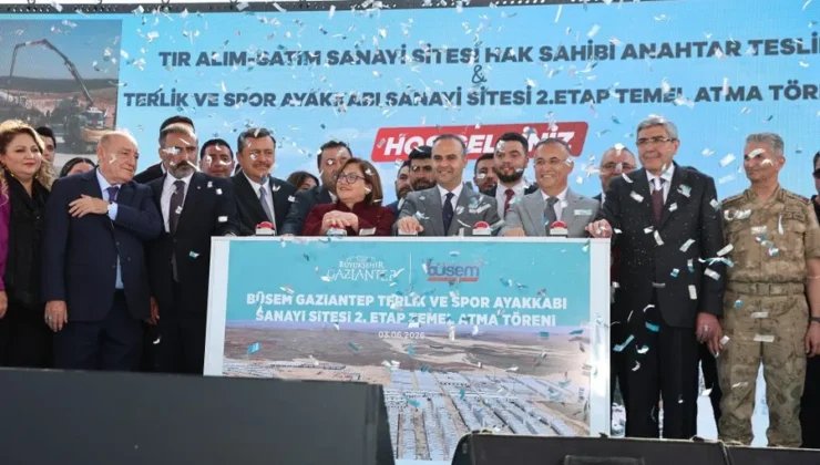 BAKAN KACIR, BÜSEM’DE YENİ İŞ YERLERİNİN ANAHTARLARINI TESLİM ETTİ, YENİ ETABIN TEMELİNİ ATTI