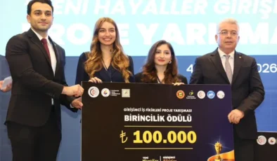 NTO BAŞKANI MEHMET ÖZYURT, “YENİ HAYALLER GİRİŞİMCİ FİKİRLER” FİNALİNDE BİRİNCİLİK ÖDÜLÜNÜ TAKDİM ETTİ