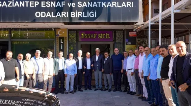NTO HEYETİNDEN GESOB BAŞKANI ÜNAL AKDOĞAN’A “HAYIRLI OLSUN” ZİYARETİ