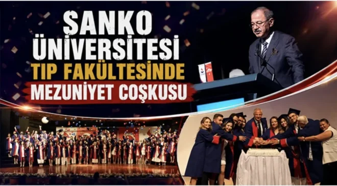 SANKO Üniversitesi Tıp Fakültesinde mezuniyet coşkusu