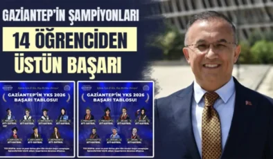 Gaziantep’in şampiyonları: 14 öğrenciden üstün başarı