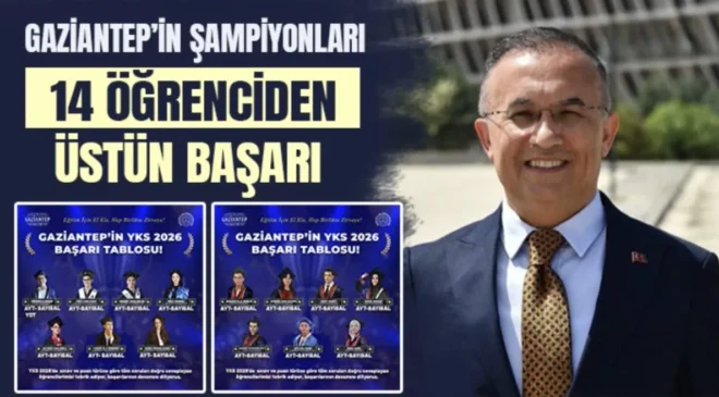 Gaziantep’in şampiyonları: 14 öğrenciden üstün başarı