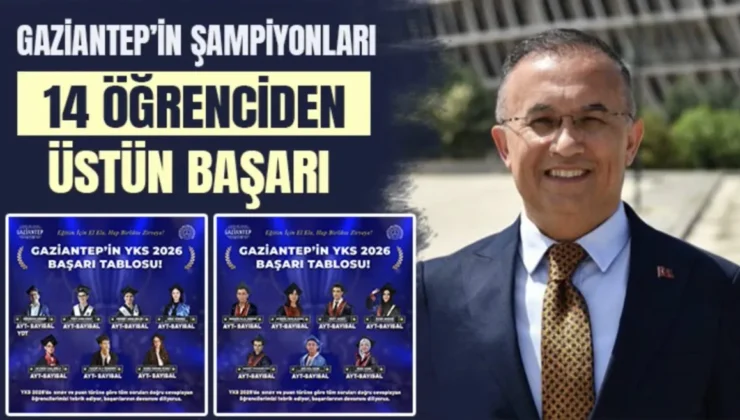 Gaziantep’in şampiyonları: 14 öğrenciden üstün başarı
